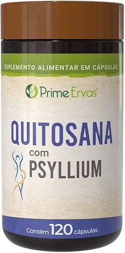 Quitosana Com Psyllium 500mg 120 Cápsulas