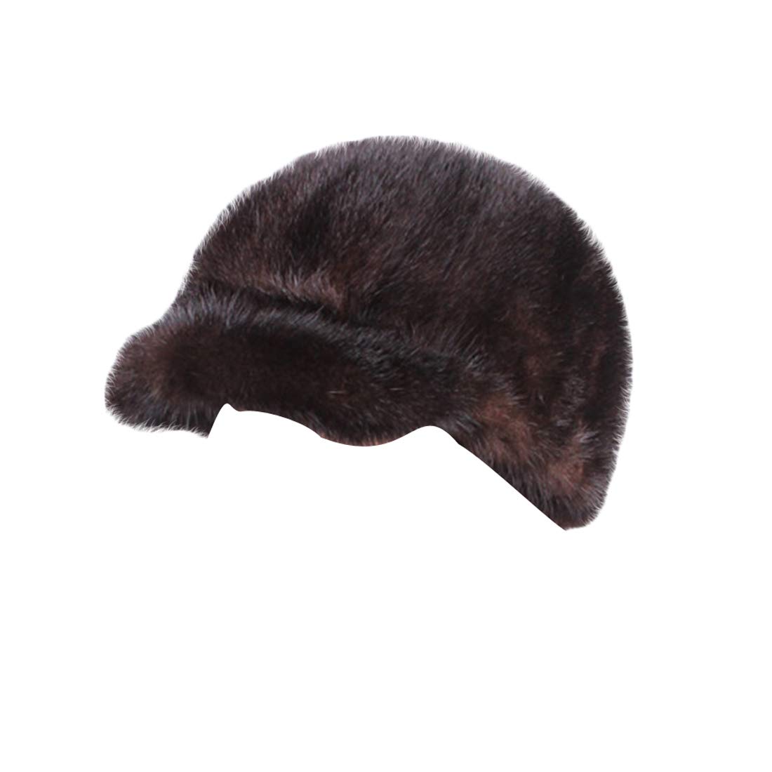 ClimbUp Womens Mink Fur Hats Baseball caps for Womens Brown