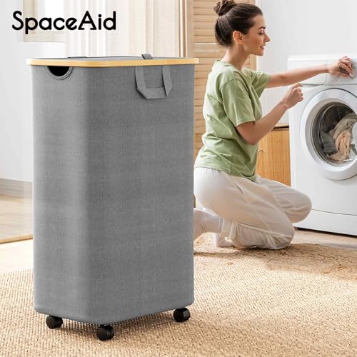 Spaceaid Laundry Hamper With Wheels And Lid thumb #1