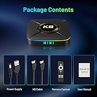 Vista 9 de Android TV Box, Android Box 14.0 2GB RAM 32GB ROM Rk3518 Quad Core ARM Cortex -A53 4K Support 2.4G/5.0GHz Dual WiFi6 BT 5.0 USB 3.0 Smart TV Box