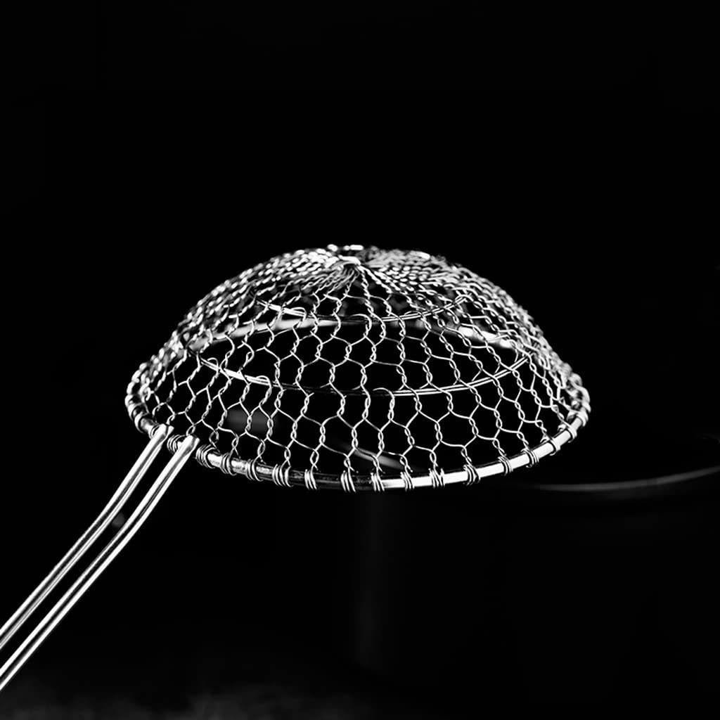 Espumadera de Cocina colador de Pasta Espumadera de Acero Inoxidable, colador pequeño colador de Cocina 9,8 "× 4,9" Pulgadas Herramientas de Cocina