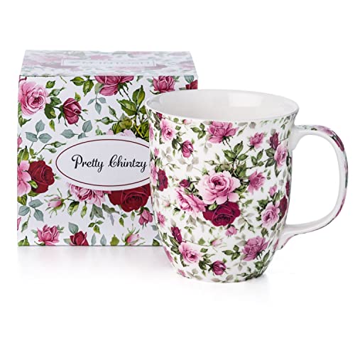 Taza McIntosh Chintz Flores Roja y Rosa 375 ml miniatura 1