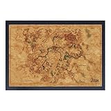 Pyramid America Zelda Poster – Legend of Zelda Poster - Breath of the Wild Map 11 x 17 inch Frame Print - Perfect Zelda Wall Art for Game Room Decor - Bedroom & Living Room