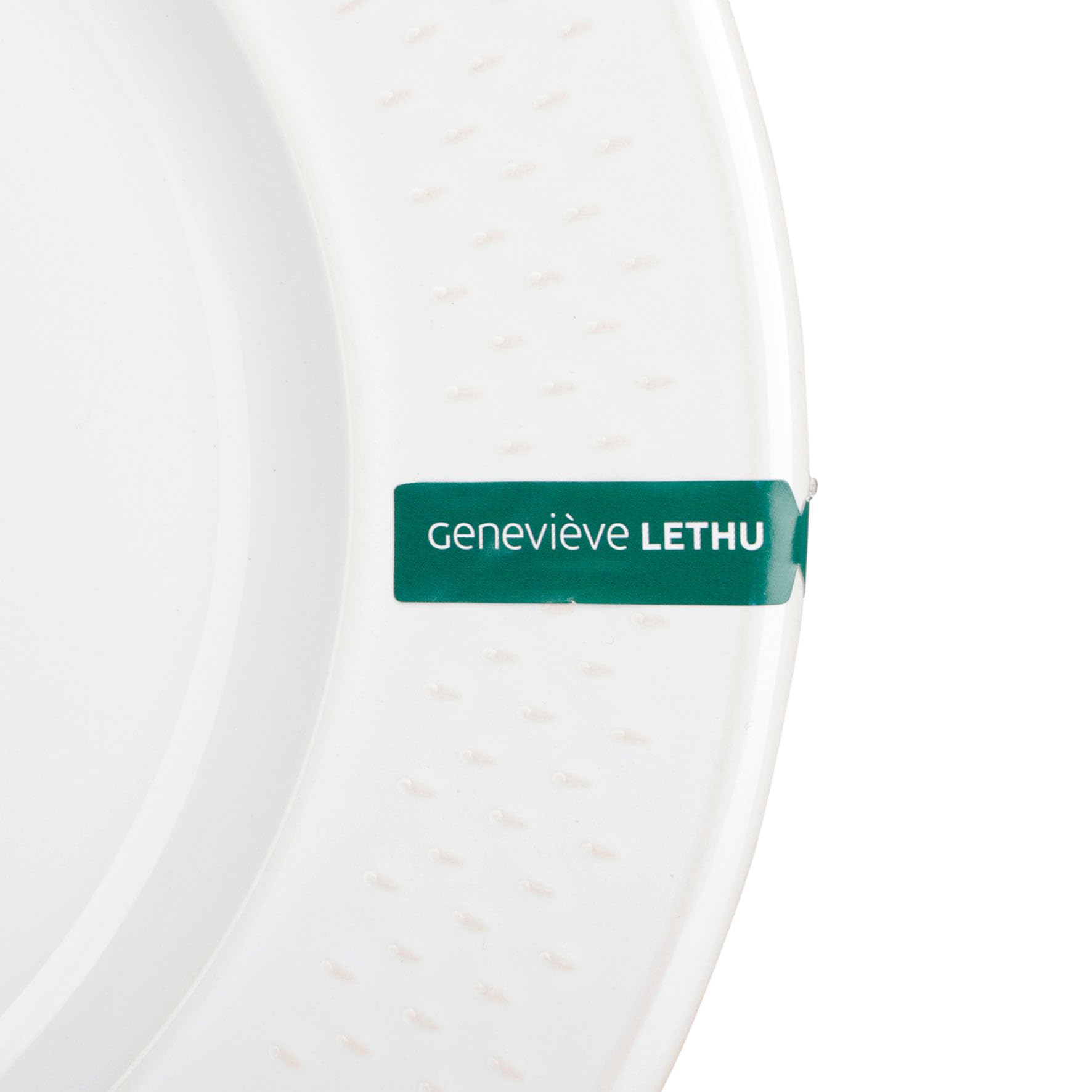 Genevieve Lethu 545286 - Juego de 6 platos hondos (grano de arroz, loza blanca, diámetro de 22,5 cm)