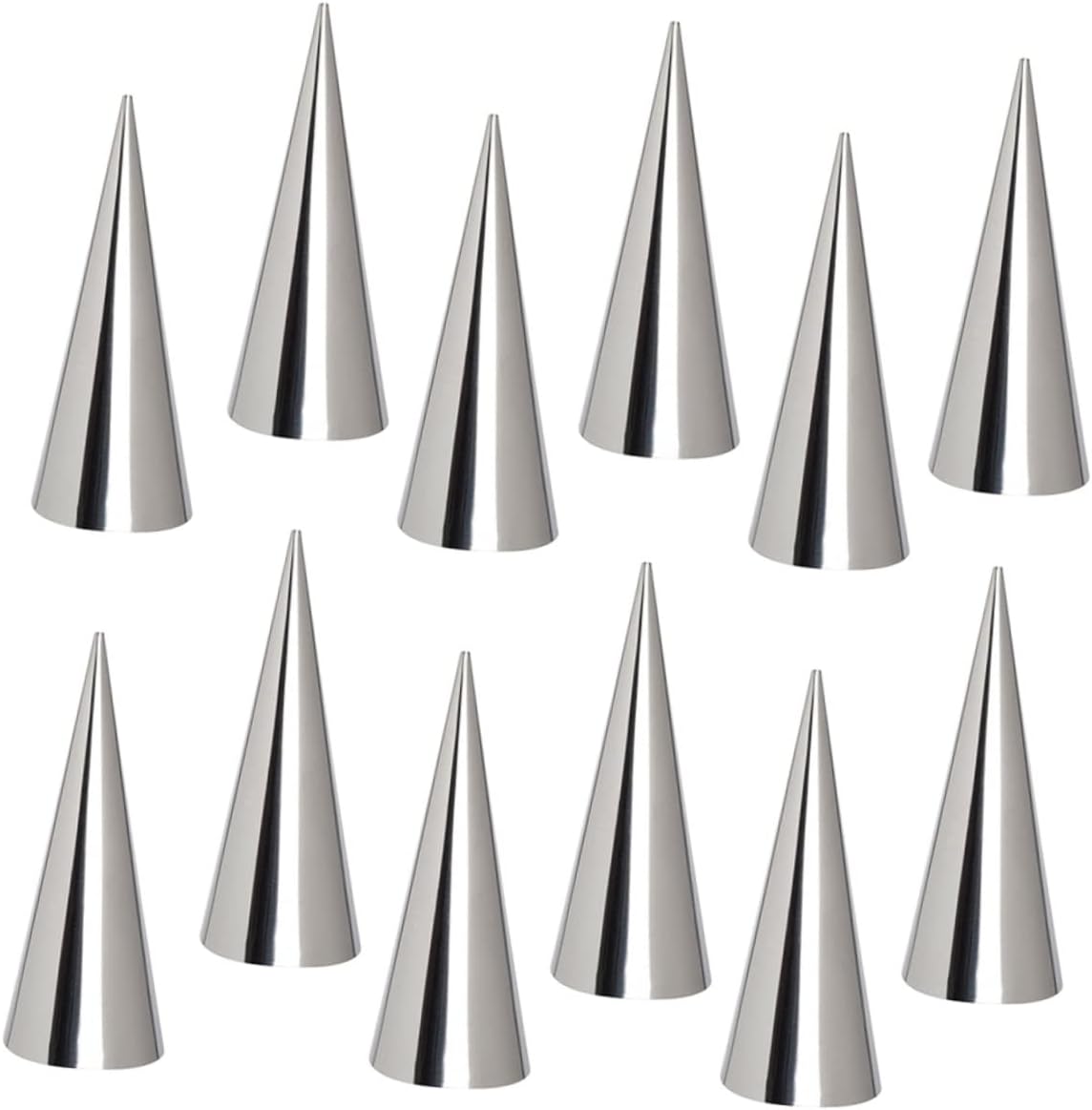 Mikinona 20pcs Stainless Steel Conical Croissant Mould Set Non-Stick Bread Baking Tools for Home Baking Sturdy Supplies for Pastries