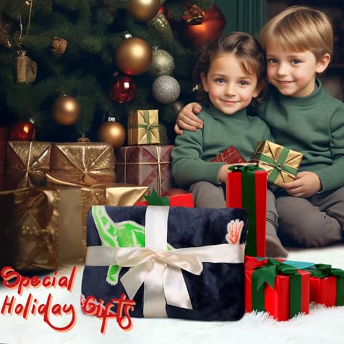 Image of Dinosaur Glow in The Dark Blanket for Boys Kids, Dinosaur Gifts Toys for Toddler, Soft Flannel Toddler Blanket, Graduation Gifts for Kids Preschool Kindergarten Boys Throw 40 inchx50 inch