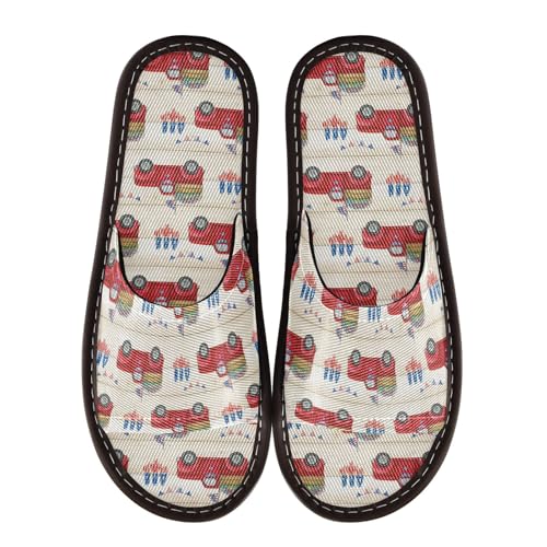 CHIFIGNO Breathable Washable Spa Shoes with Anti-skid Sole, Indoor Slippers Size 4-5