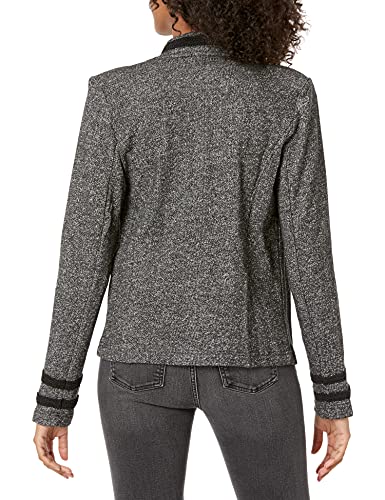 Tommy Hilfiger Womens Classic Tommy Open Front Band Jacket Casual Blazer, Black Multi, X-Small Us #TOP1