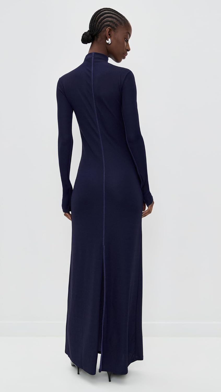 rag & bone Women's Elsa Metallic Turtleneck Maxi Dress - Image 4