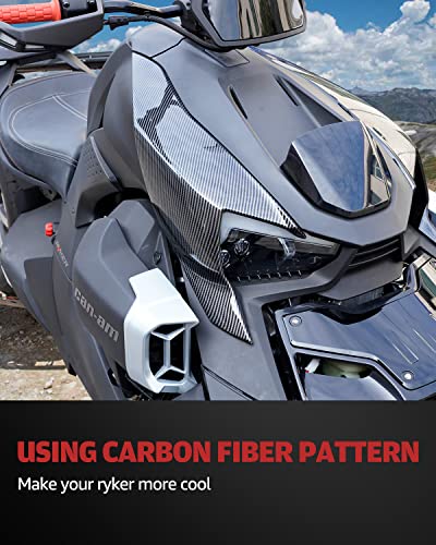 A & Utv Pro Fairing Panels Carbon Fiber Pattern For Can Am Ryker All Models,Replace Oem # 219400803,2Pcs, Plastic #TOP3