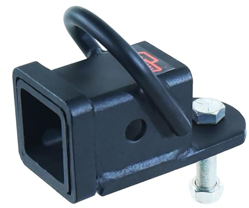 TOPTOW 63708 Bolt on ATV/UTV Trailer Hitch Receiver Adapter + 2 inch ATV/UTV Hitch Ball Mount with 2 inch Ball + 5/8 inch Hitch Pin and Clip