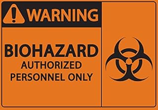 ZING 1921S Eco Safety Sign, Warning Biohazard Authorized Personnel Only, Recycled Polystyrene Self Adhesive, 7