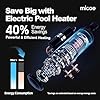 MICOE 35,000 BTU Inverter Pool Heat Pump for Above Ground & Inground Pools up to 24ft (12,000 Gal), Electric Heater with Heating and Cooling Mode, Titanium Heat Exchanger, App Control, 220V