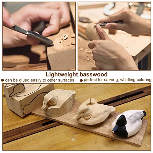 Rhblme 40 Pcs Basswood Carving Blocks, 4" X 1" X 1" Unfinished Wood Blocks For Carving, Wooden Cubes Soft Solid Wooden Basswood For Wood Carving Beginners Or Expert Carvers And Whittling #TOP4
