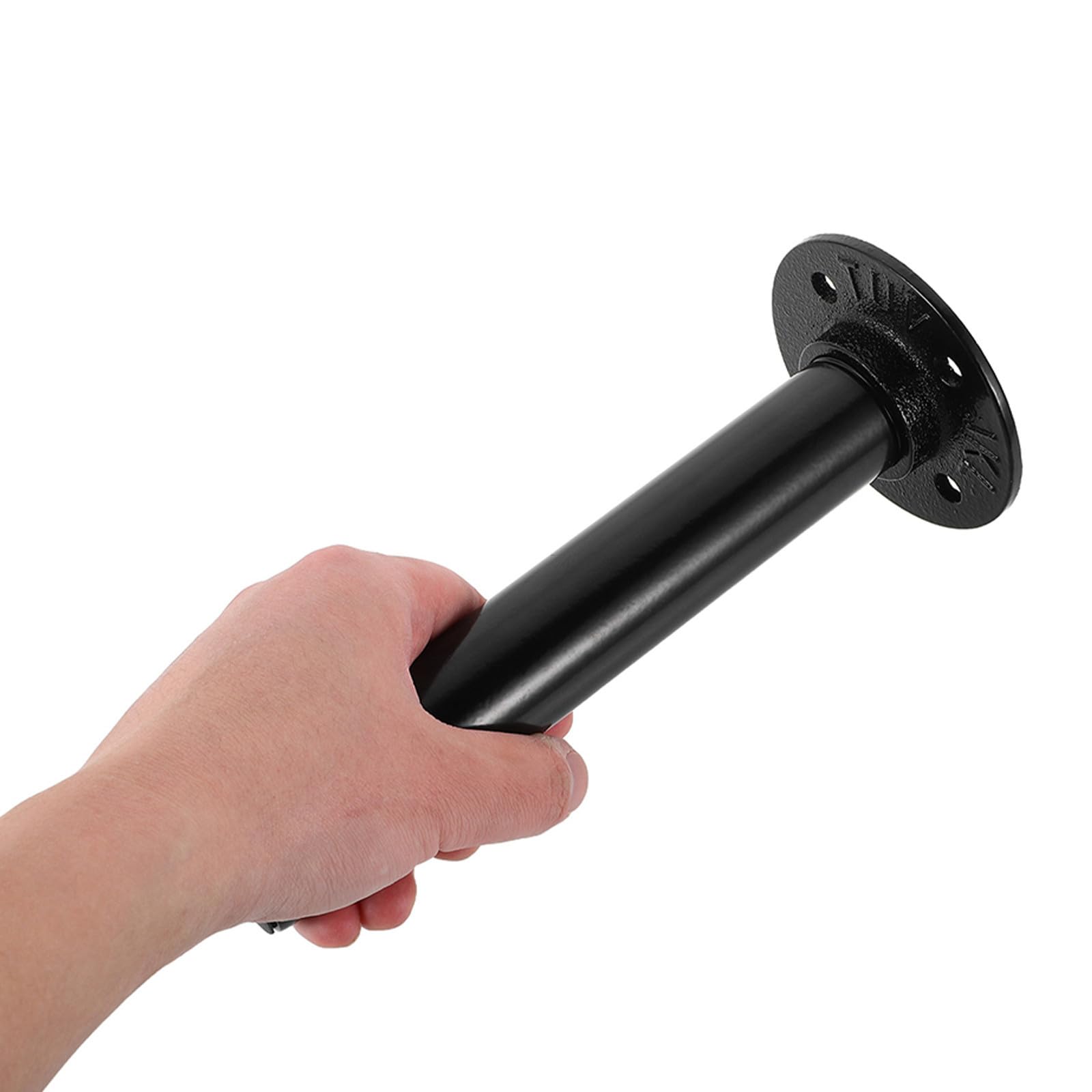 Homoyoyo 4 Pezzi Supporto per Bilanciere da Parete in Ferro Nero, Robusto Porta Pesi per Dischi, Design Salvaspazio per Palestra Domestica e Ambiente di Allenamento