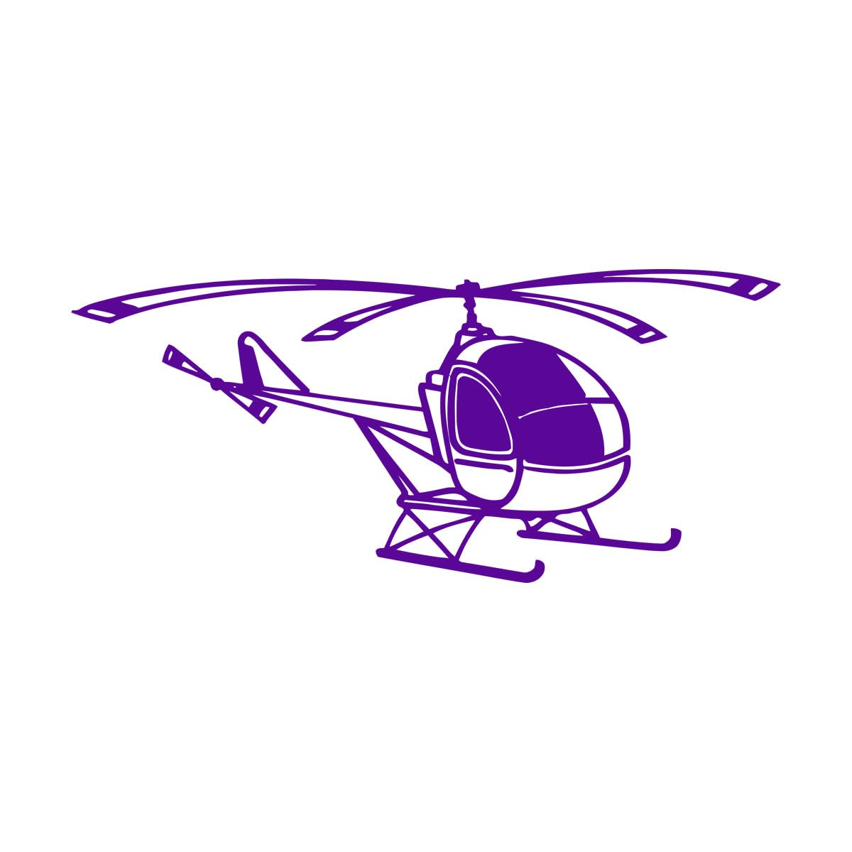 Simple Helicopter Aircraft Transport Wall Sticker Nursery Kids Room Vinyl Wall Decal Living Room Bedroom Decor Accessories Extra Large - 65x148cm — image 1