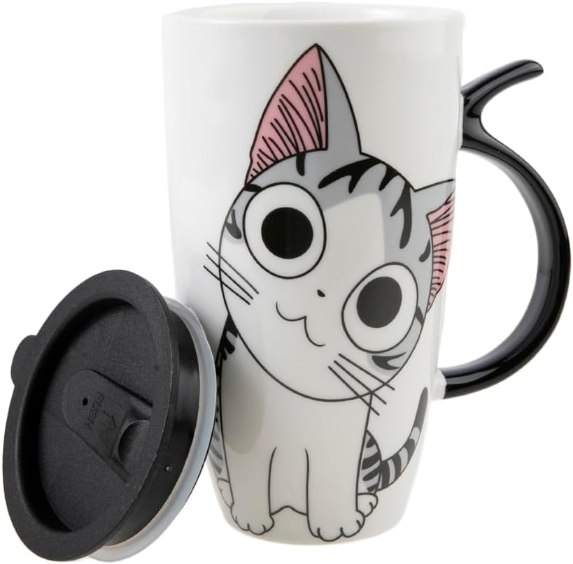 lachineuse Giant Cute CAT Mug - Kawaii Cat Design - 600ml