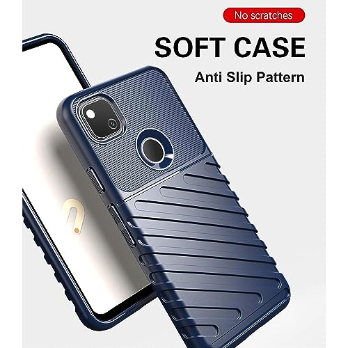 Image of Shockproof Back Cover Case for Google Pixel 4a 4G | 360 Degree Protection | Protective Design | Anti-Scratch Tough Slim TPU Case for Google Pixel 4a 4G (Blue)