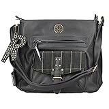 Rieker Damen H1362 Schultertasche, schwarz, Normal