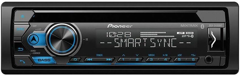 Pioneer DEH-S4100BT CD Receiver with Improved Smart Sync App Compatibility/MIXTRAX/Built-in Bluetooth