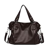 grand sac à main, cuir souple, bandoulière amovible - Lunelle