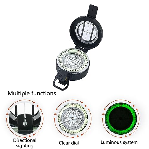 Brújula portátil para senderismo y camping, calibración automática, diseño compacto y ligero miniatura 7