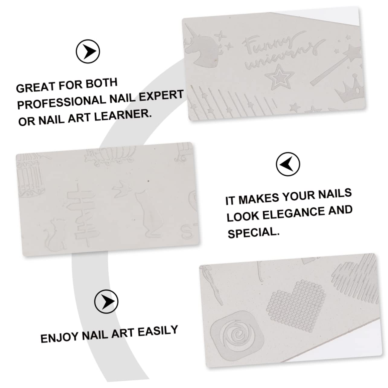 3 Set Piastre Per Nail Art Acciaio Vari Per Stamping Unghie Template Per Decorazioni Esclusive E Manicure Creativa 6 Pezzi * 3