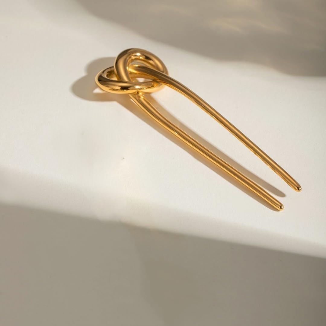 Vintage Französische Gold Haarnadeln - Metall Haarnadel 1P