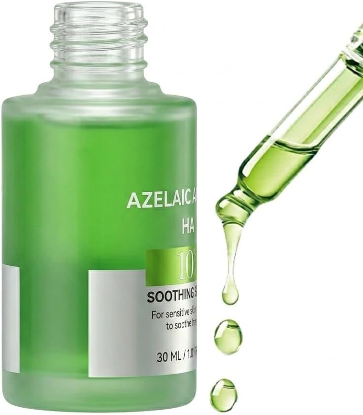 10% Azelaic Acid Serum with Hyaluronic Acid, Azelaic Acid 10 + Hyaluron Redness Soothing Serum for Blemish-Prone & Oily-Prone Skin, Facial Serum for Sensitive Skin – Hydrating, Korean Skincare, 30ml