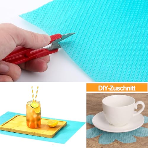 Kühlschrank Pad, 12 Stück Kühlschrankmatten, Antibakterielle Kühlschrankmatten, 45 x 29 cm Kühlschrank Matten, Entziehen Bunt Feuchtigkeit, Folie, Kühlschrank Pads Place Matten