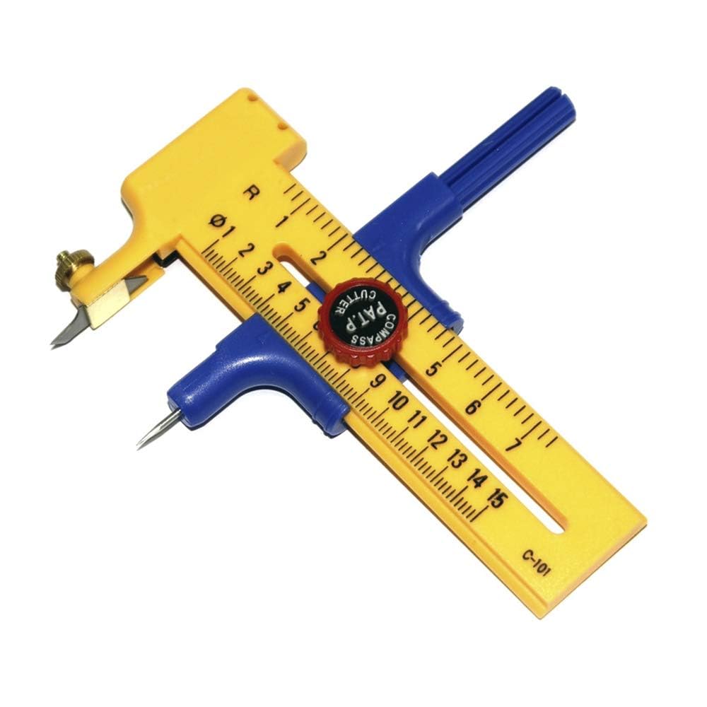 Sponsored Ad – Compass Cutter Compass Circle Cutter Circle Drawing Precision Circle Cutter Compass Cutter with Replacement Chips for Cutting Paper Cardboard, Leather, Vinyl, Compass Circle Paper Card