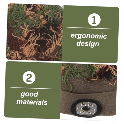 COSMEVIVI Gorro De Camuflaje con Luz Led Incorporada Gorro para Hombre con Linterna Frontal para Equipo De Correr Nocturno - imagen 5