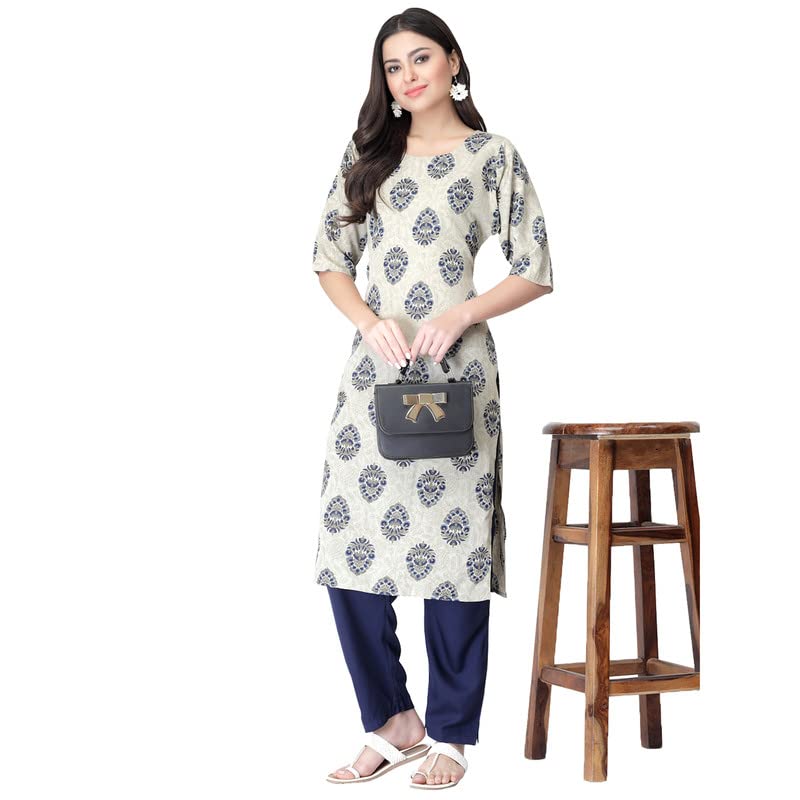 Image of Pinkmint Kurta for Women Different Digital Printed Crape Kurti Casual Wear Regular Fit Kurta