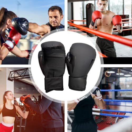 Guantes de boxeo de 12 oz para equipo de ejercicio y entrenamiento mixto 4