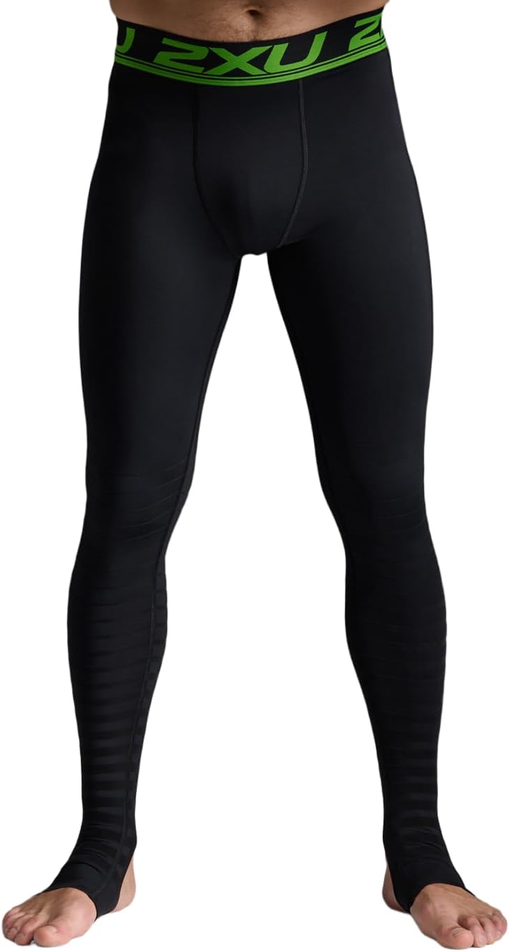 2XU Men's Elite Power Recovery Compression Tights - Enhance Performance & Recovery - Black/Nero - Image 2