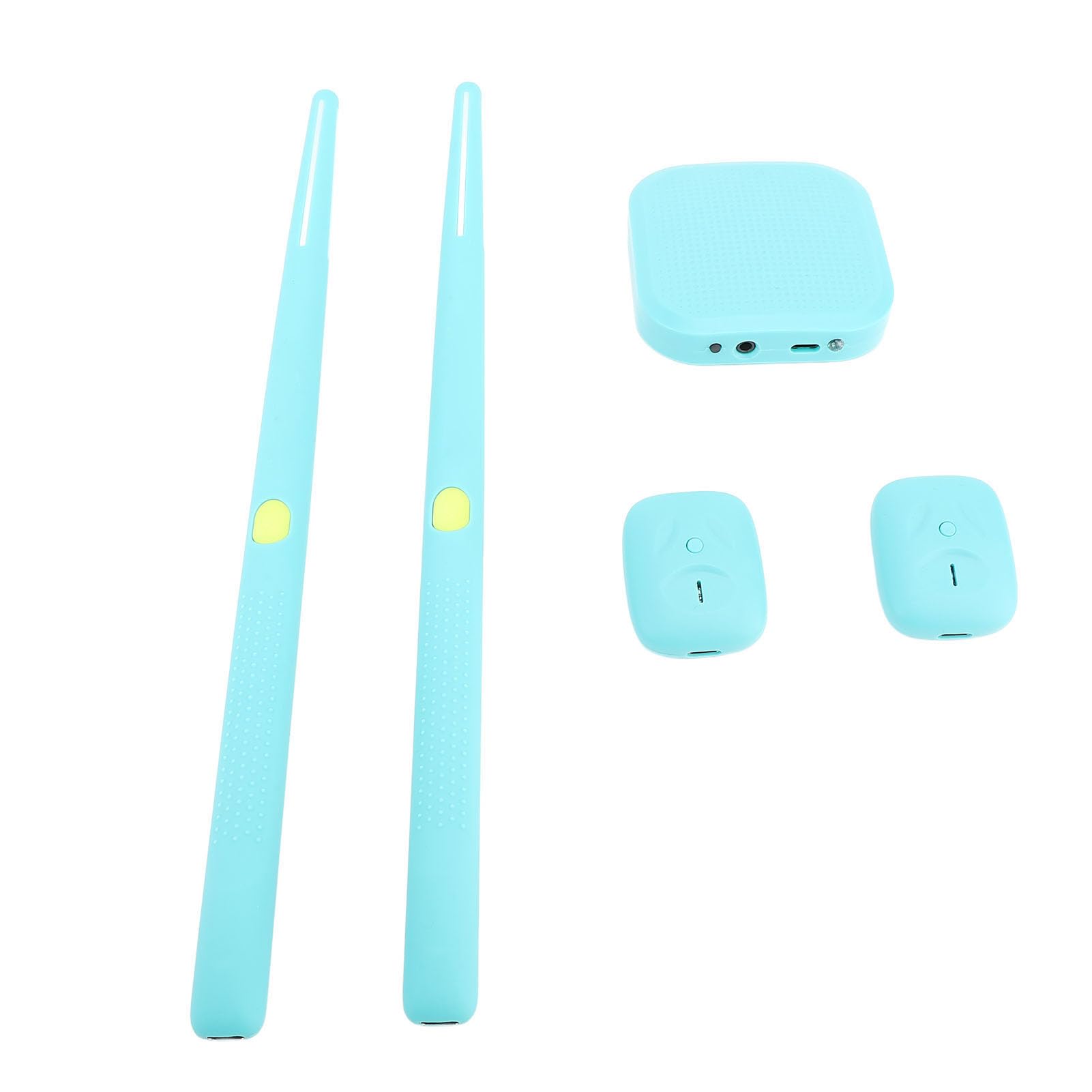 Tambor de Aire Eléctrico, Set de Baquetas Virtuales, RGB Portátil Detección de Movimiento 3D Kit de Batería de Aire con y 8 Sonidos para Adultos Accesorios de Percusión (BLUE)