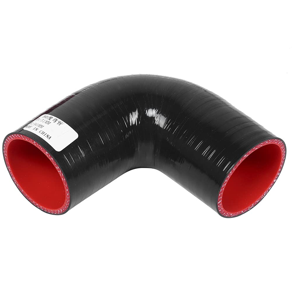Tbest Kit de Tubería de Intercooler de Aluminio Universal Actualización de Tuberías de Alto Rendimiento para Sistemas de 51 Mm de 2 Pulgadas Accesorio de Modificación de Automóvil de