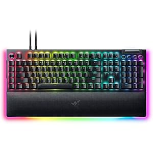 Razer BlackWidow V4 Pro Wired Mechanical Gaming Keyboard: Orange Switches Tactile & Quiet – Doubleshot ABS Keycaps – Command Dial – Chroma RGB – Magnetic Wrist Rest Snap Tap