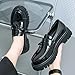 Men's Fashion Black and White Two Tone Chunky Platform Penny Loafers Classic Slip-On Lug Sole Business Work Dress Shoes Daily Non-Slip Shock Absorbing Casual Shoes Large Size 5.5-14 (Black-A-1,11)