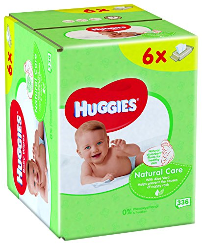 Huggies Toallitas para bebés de cuidado natural - 6 paquetes (336 toallitas en total)