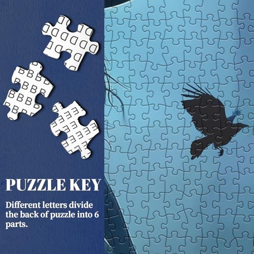 Halloween Witch Puzzle for Adults 1000 Pieces, Horror Holiday Jigsaw Puzzle, Fall Autumn Flower Bird Moon Aesthetic Forest Magic Women Puzzle - image 7