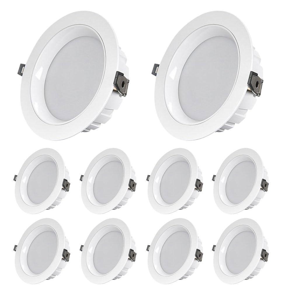 Lámpara LED empotrable de 5W con 3 CCT regulable y CRI 90+ de alta fidelidad, 10 uds