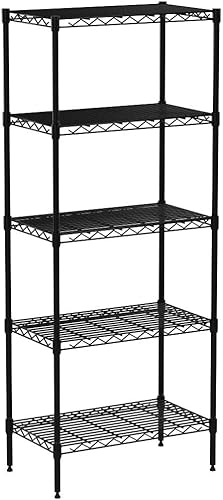Miniatura 4 de Estante de alambre de 5 niveles, estante de metal resistente, estante de 24 pulgadas de largo x 14 pulgadas de ancho x 60 pulgadas de alto,