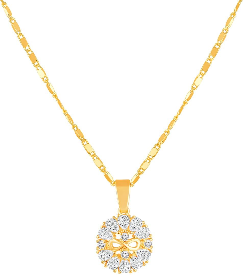 LUV FASHION Brass Gold-plated Gold Jewellery Set (Pack of 1) PND107-image-4