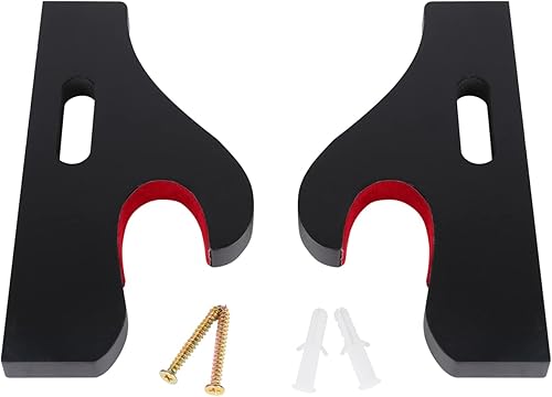 Miniatura 4 de Soporte de espada Katana de montaje en pared, 1 par de terciopelo acolchado ajustable gancho soporte de exhibición Samurai Sword Hanger sable de luz