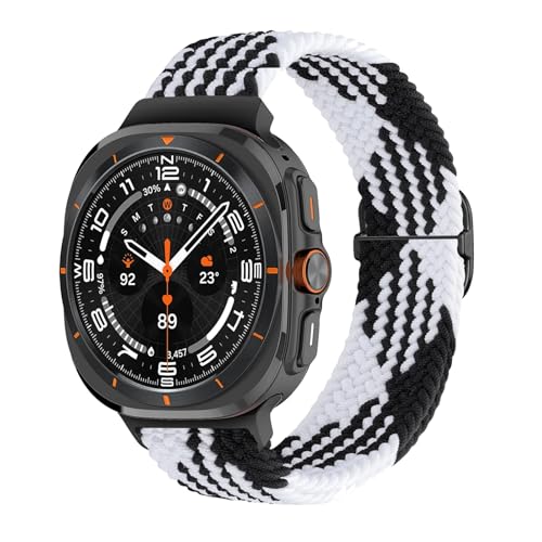Correa de nailon trenzada para Samsung Galaxy Watch 7 Ultra de 47mm con ajuste elástico