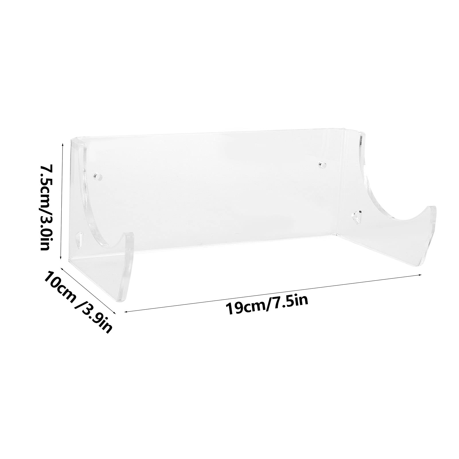 lvifloae 2Pcs Wall Shelf Skateboard Hanger Display Storage Rack Snowboard Organizer Supplies Fit Cruiser Boards, Skateboards, Penny Boards, Longboards (2-pack transparent)