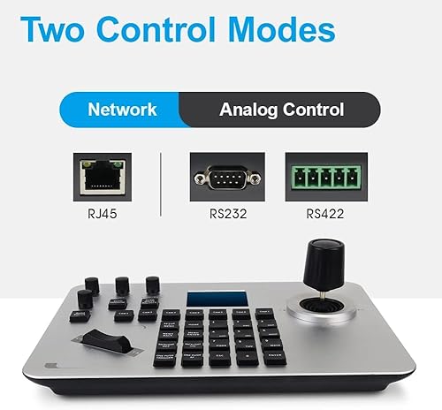 Miniatura 2 de SMTAV Controlador PTZ para cámara, controlador POE Network 4D Joystick Decodificación Teclado (controlador analógico IP)
