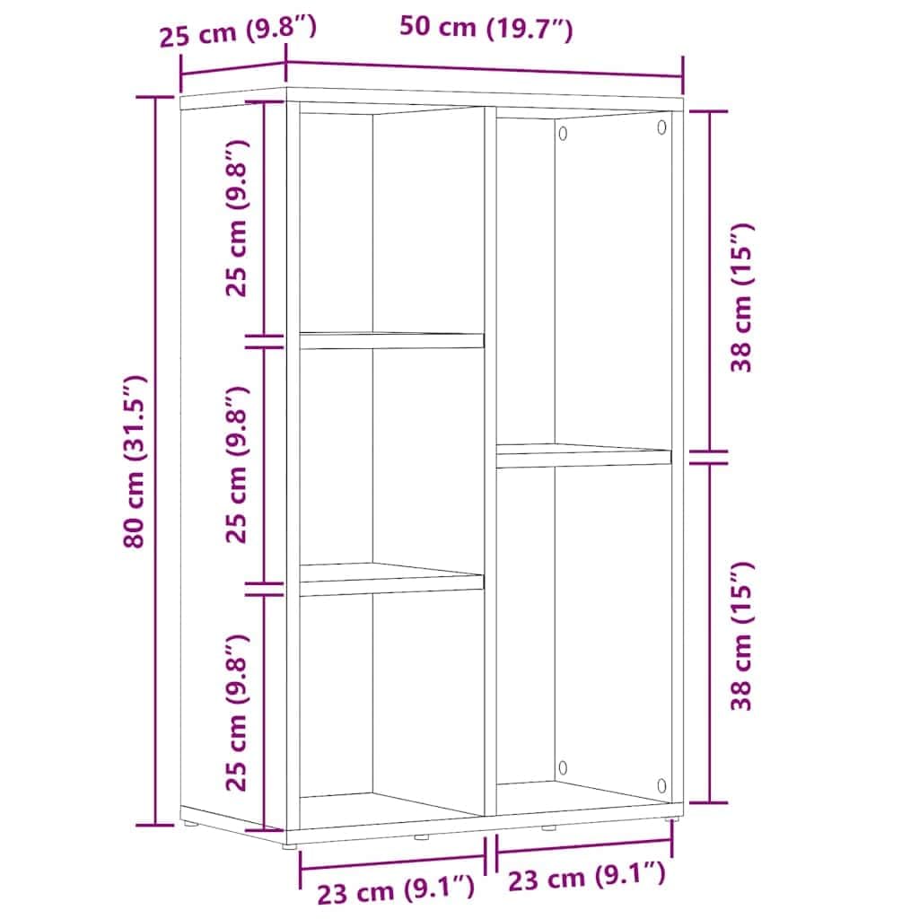 vidaXL Bibliothèque/Buffet, Meuble de Rangement avec Compartiment, Armoire à Livres Salon Intérieur, Moderne, Blanc Bois d’Ingénierie