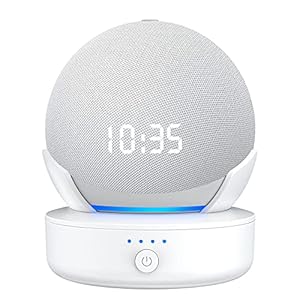 PlusAcc Tragbare Batterie für Dot 5.Gen/ 4. Gen – 10000 mAh Akku Lautsprecher Zubehör mit 16 Stunden Spielzeit…